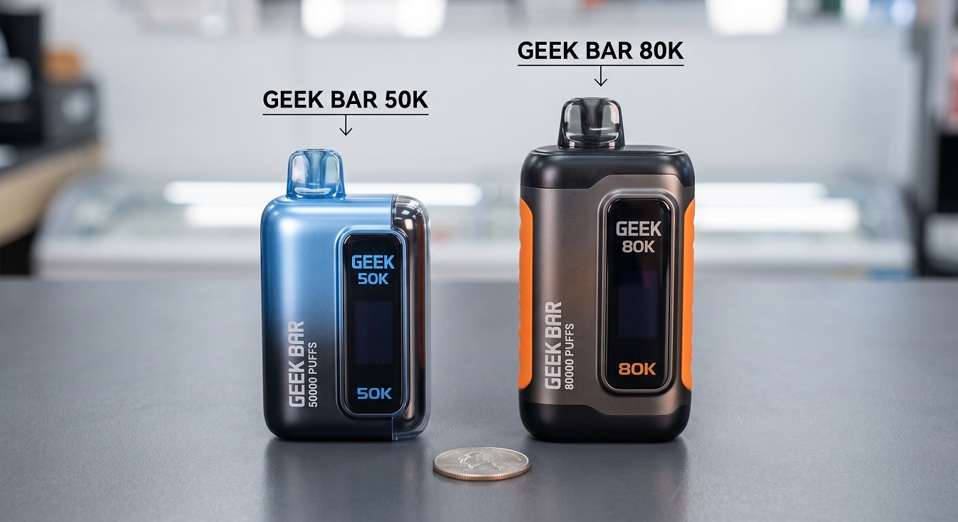 Geek Bar 50k 80k Size Comparison