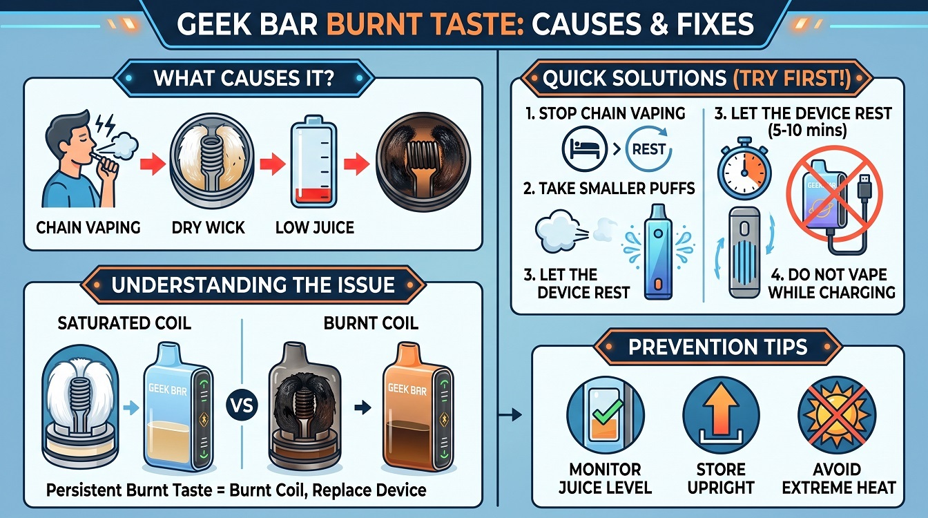 Geek Bar Burnt Taste Fix Geek Bar Burnt Taste Fix