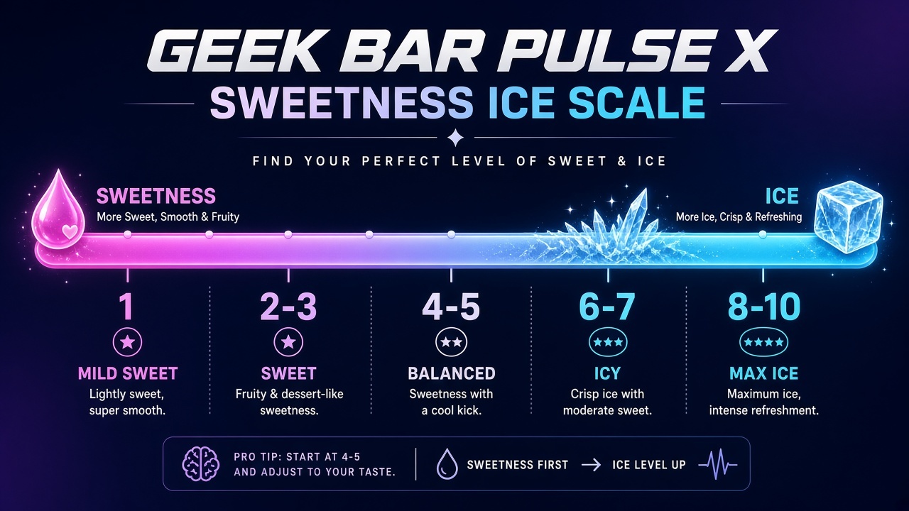 Geek Bar Pulse X Sweetness Ice Scale Geek Bar Pulse X Sweetness Ice Scale